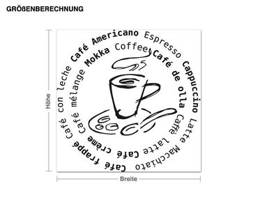 Sticker mural - Coffee round