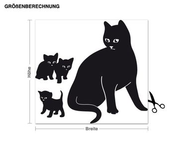 Sticker mural - Cat family
