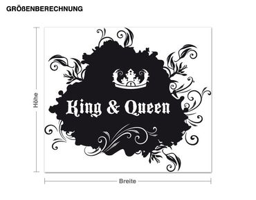 Sticker mural - King & Queen Floral
