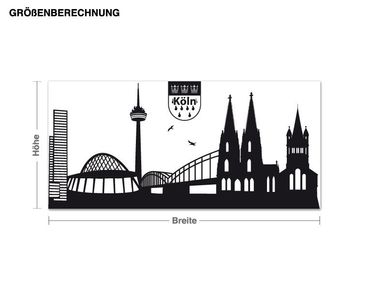 Sticker mural - Cologne Skyline