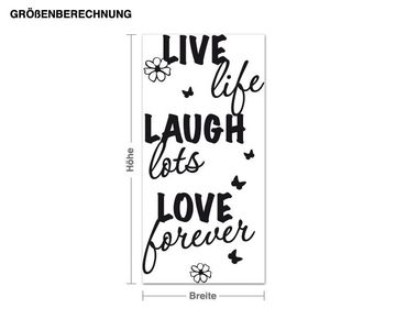 Sticker mural - Live Laugh Love forever