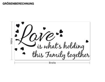 Sticker mural - Love holds together