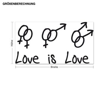 Sticker mural - Love is Love