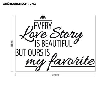 Sticker mural - My favorite Love Story
