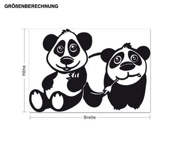 Sticker mural - Panda brothers
