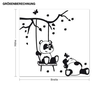 Sticker mural - Panda Friends and Branch