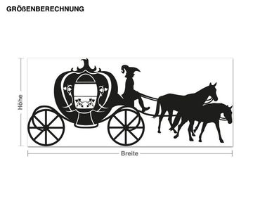 Sticker mural - Horse-drawn carriage with two horses