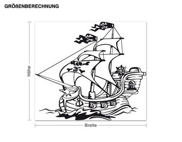 Sticker mural - Pirate Ship on the High Seas
