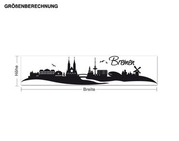 Sticker mural - Bremen Skyline with Lettering