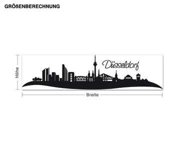 Sticker mural - Düsseldorf Skyline with Lettering