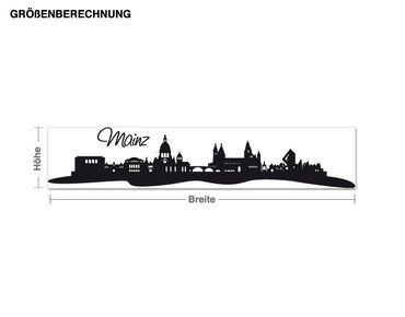 Sticker mural - Mainz Skyline with Lettering
