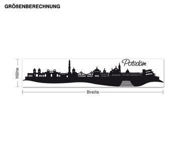 Sticker mural - Potsdam Skyline with Lettering