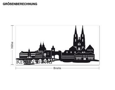 Sticker mural - Skyline Regensburg