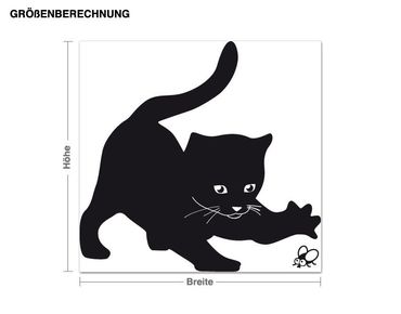 Sticker mural - Playing cat