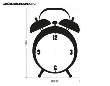 Sticker mural horloge - Alarm clock