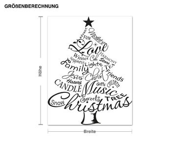 Sticker mural - Christmas Tree Words