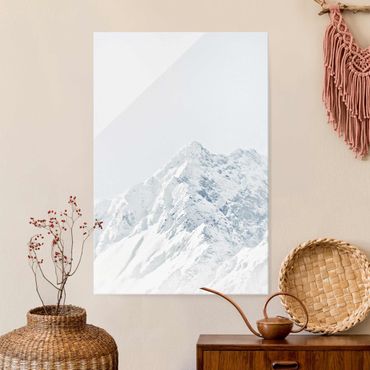 Glass print - White Mountains