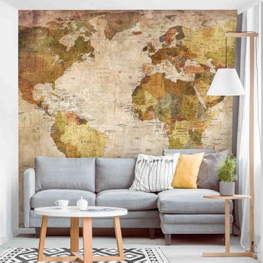 Papier peint - Carte du monde