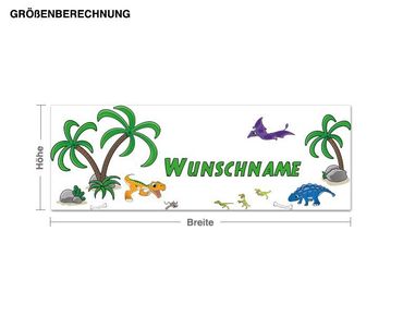 Sticker mural - Jurassic Landscape Customised Text