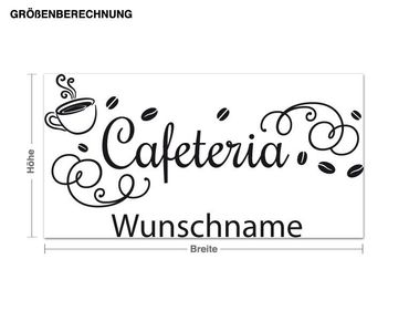 Sticker mural texte personnalisé - Customised name Cafeteria