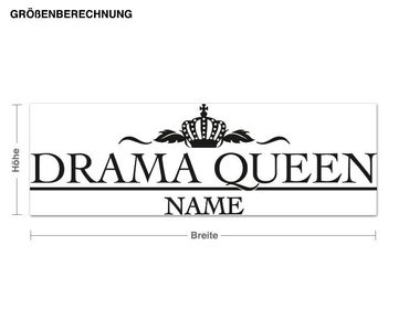 Sticker mural texte personnalisé - Customised text Drama Queen