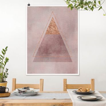 Poster - Geometry In Pink And Gold II
