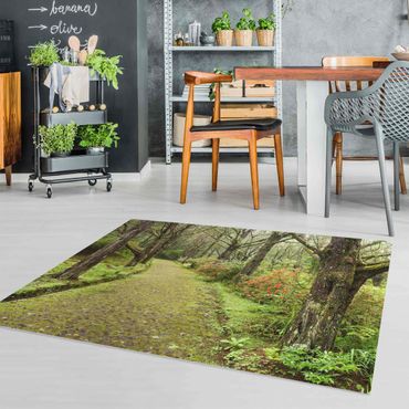 Vinyl Floor Mat - Moss-covered Road - Landscape Format 4:3