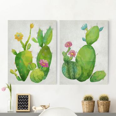 Impression sur toile - Cactus Family Set II