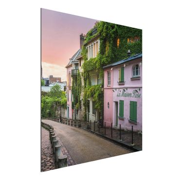 Tableau sur aluminium - Rose Coloured Twilight In Paris
