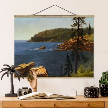 Tableau en tissu avec porte-affiche - Albert Bierstadt - California Coast