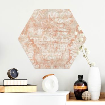 Hexagone en alu Dibond - Ornament Tissue I