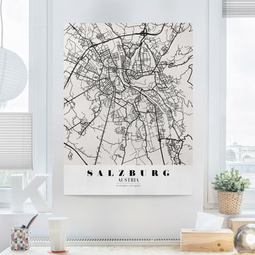 Impression sur toile - Salzburg City Map - Classic
