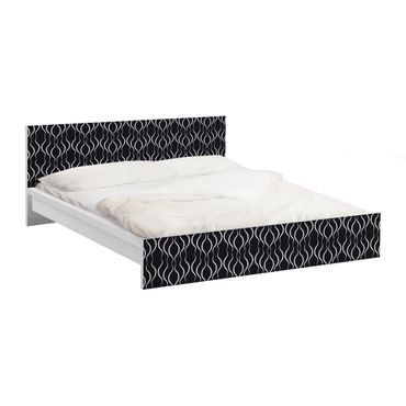 Papier adhésif pour meuble IKEA - Malm lit 180x200cm - Dot Pattern In Black
