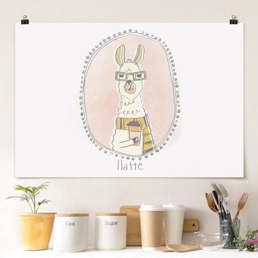 Poster - Caffeinated Lama