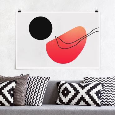 Poster - Abstract Shapes - Black Sun