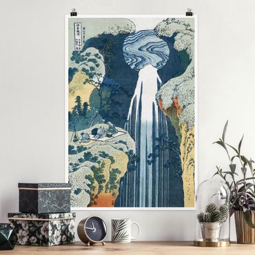 Poster reproduction - Katsushika Hokusai - The Waterfall of Amida behind the Kiso Road