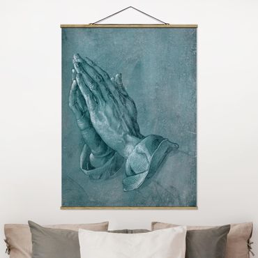 Tableau en tissu avec porte-affiche - Albrecht Dürer - Study Of Praying Hands