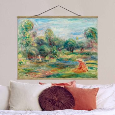 Tableau en tissu avec porte-affiche - Auguste Renoir - Landscape At Cagnes