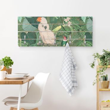 Porte-manteau - Vintage Collage - Kakadu And Hummingbird