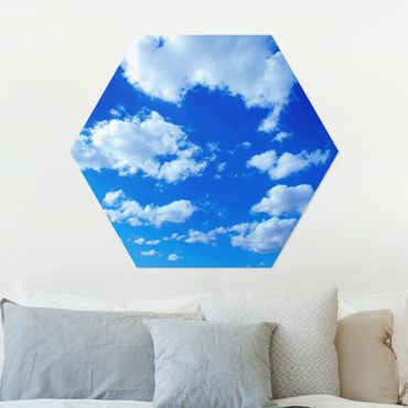 Hexagone en alu Dibond - Cloudy Sky