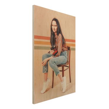 Impression sur bois - Retro Mona Lisa