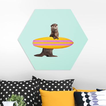 Hexagone en forex - Otter With Surfboard
