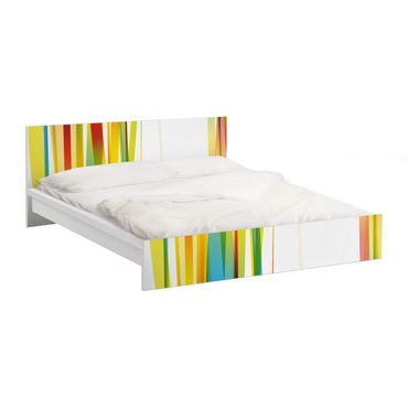 Papier adhésif pour meuble IKEA - Malm lit 180x200cm - Rainbow Stripes