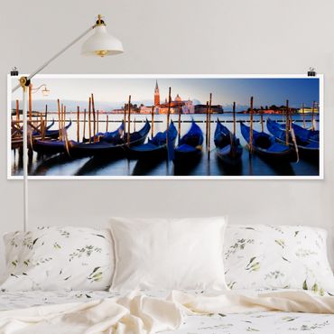 Poster panoramique architecture & skyline - Venice Gondolas