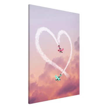Tableau magnétique - Heart With Airplanes