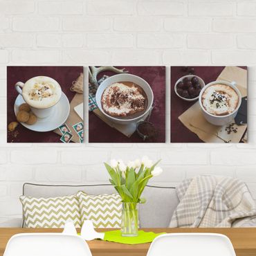 Impression sur toile 3 parties - Hot Chocolate With Cream