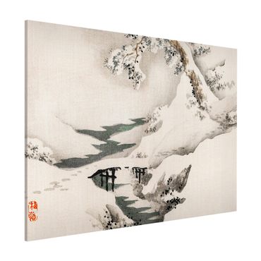 Tableau magnétique - Asian Vintage Drawing Winter Landscape