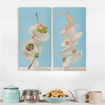 Impression sur toile - Flying Cups