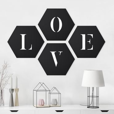 Hexagone en forex - Letters LOVE White Set II