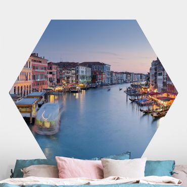 Papier peint hexagonal autocollant avec dessins - Evening Atmosphere On The Grand Canal In Venice